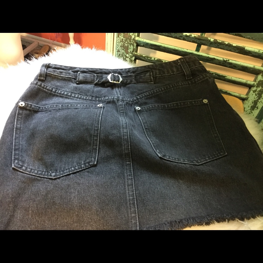 NWT Cotton Rugged Denim Mini Skirt - Picture 2 of 7